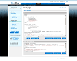 Éditer le texte et le code html du site